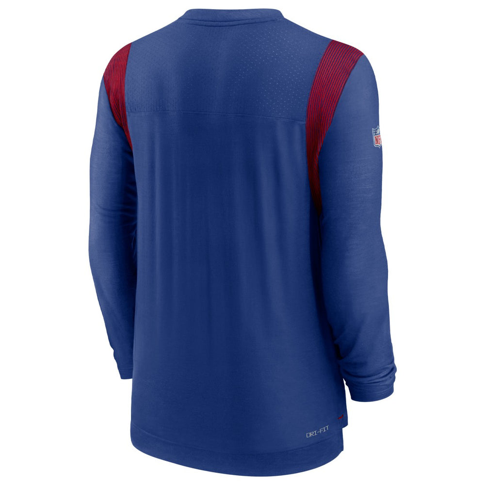 New York Giants Sideline Tonal Logo Performance Player Long Sleeve T-Shirt Royal - Nike
