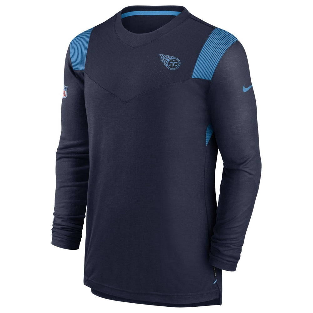 Tennessee Titans Sideline Tonal Logo Performance Player Long Sleeve T-Shirt Navy - Nike