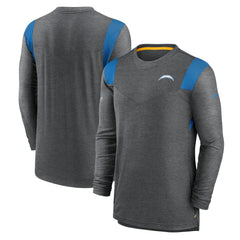 Los Angeles Chargers Sideline Tonal Logo Performance Player Long Sleeve T-Shirt Charcoal - Nike