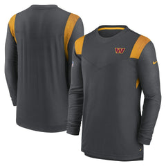 Washington Commanders Sideline Tonal Logo Performance Player Long Sleeve T-Shirt Charcoal - Nike