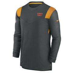 Washington Commanders Sideline Tonal Logo Performance Player Long Sleeve T-Shirt Charcoal - Nike