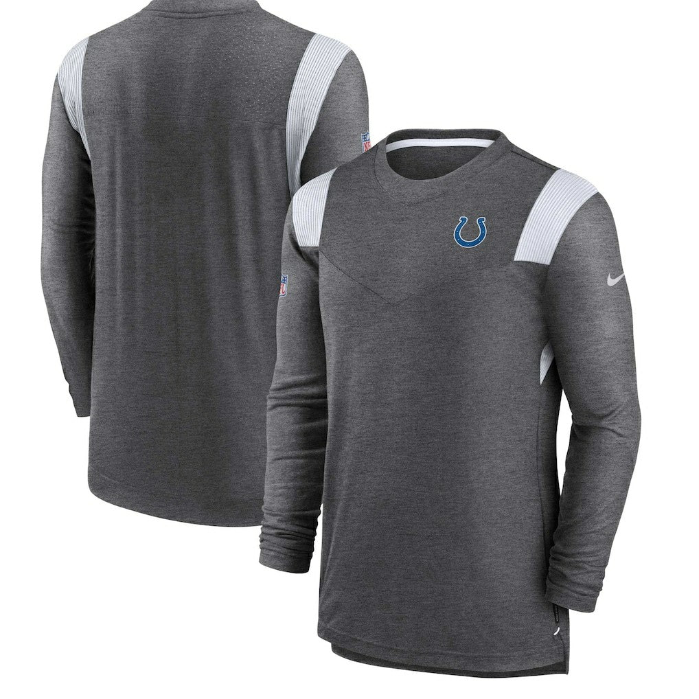 Indianapolis Colts Sideline Tonal Logo Performance Player Long Sleeve T-Shirt Charcoal - Nike