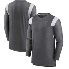 Indianapolis Colts Sideline Tonal Logo Performance Player Long Sleeve T-Shirt Charcoal - Nike