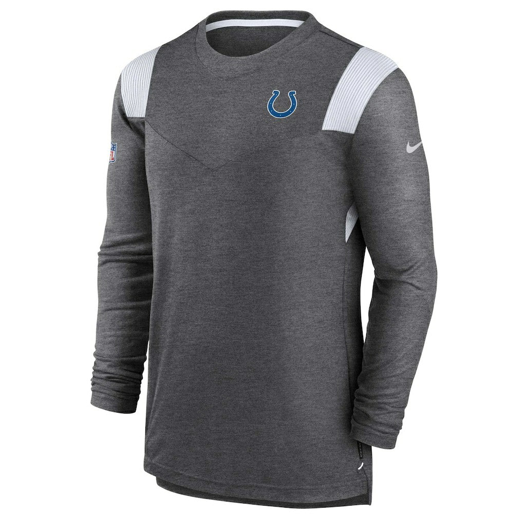 Indianapolis Colts Sideline Tonal Logo Performance Player Long Sleeve T-Shirt Charcoal - Nike