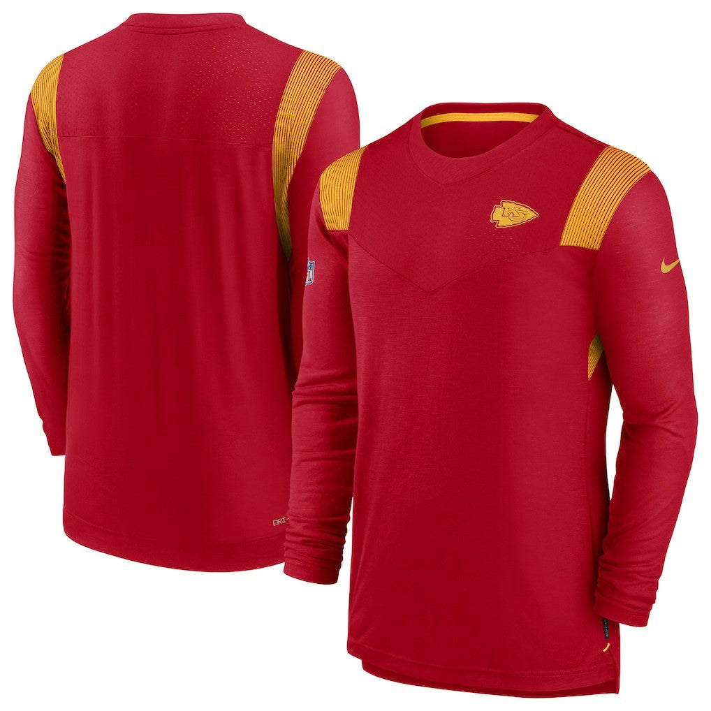 Kansas City Chiefs Sideline Tonal Logo Performance Player Long Sleeve T-Shirt Red - Nike