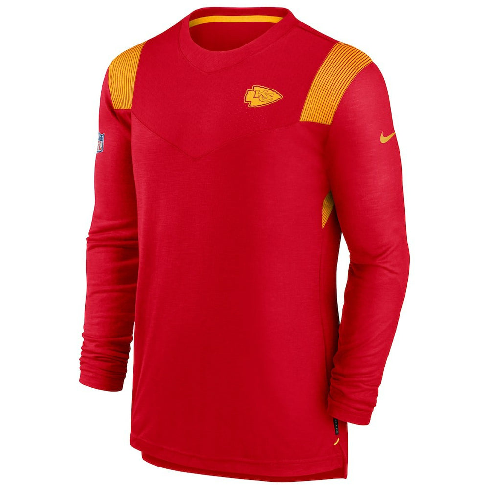 Kansas City Chiefs Sideline Tonal Logo Performance Player Long Sleeve T-Shirt Red - Nike