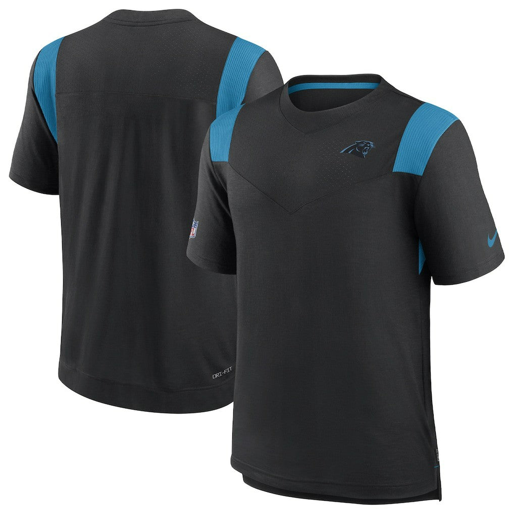 Carolina Panthers Sideline Tonal Logo Performance Player T-Shirt Black - Nike