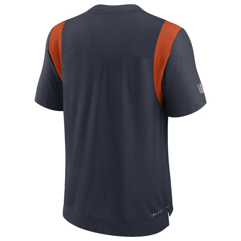 Chicago Bears Sideline Tonal Logo Performance Player T-Shirt Navy - Nike
