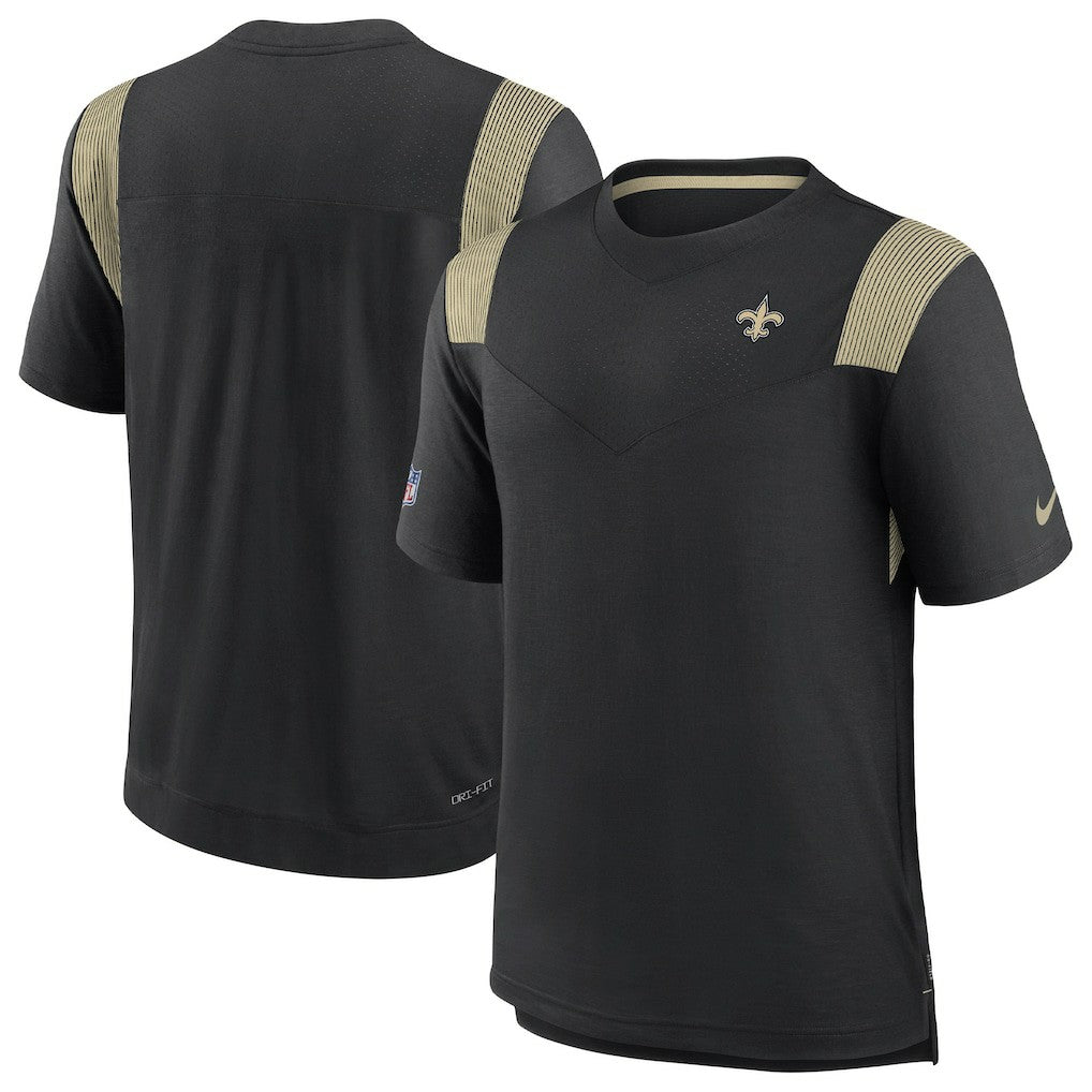 New Orleans Saints Sideline Tonal Logo Performance Player T-Shirt Black - Nike