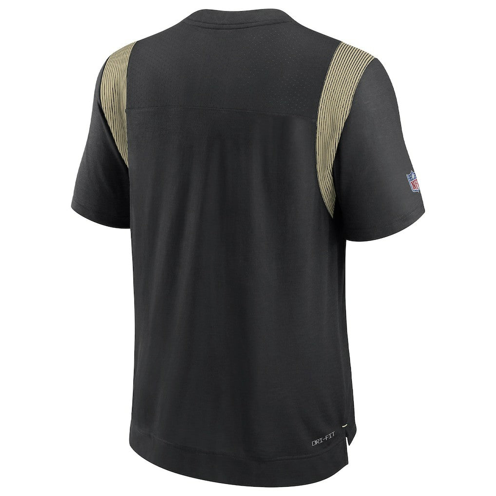 New Orleans Saints Sideline Tonal Logo Performance Player T-Shirt Black - Nike