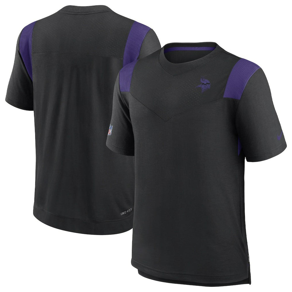 Minnesota Vikings Sideline Tonal Logo Performance Player T-Shirt Black - Nike
