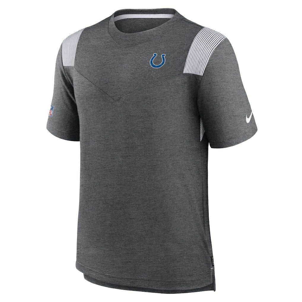 Indianapolis Colts Sideline Tonal Logo Performance Player T-Shirt Heather Charcoal - Nike