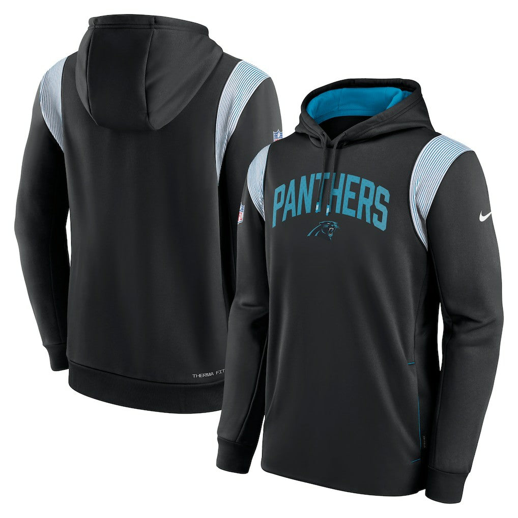 Carolina Panthers Sideline Athletic Stack Performance Pullover Hoodie Black - Nike