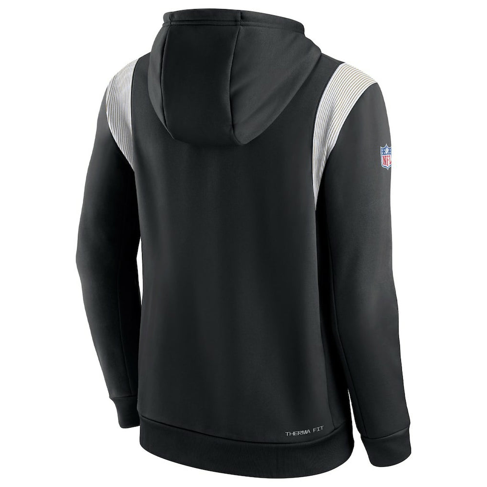 New Orleans Saints Sideline Athletic Stack Performance Pullover Hoodie Black - Nike