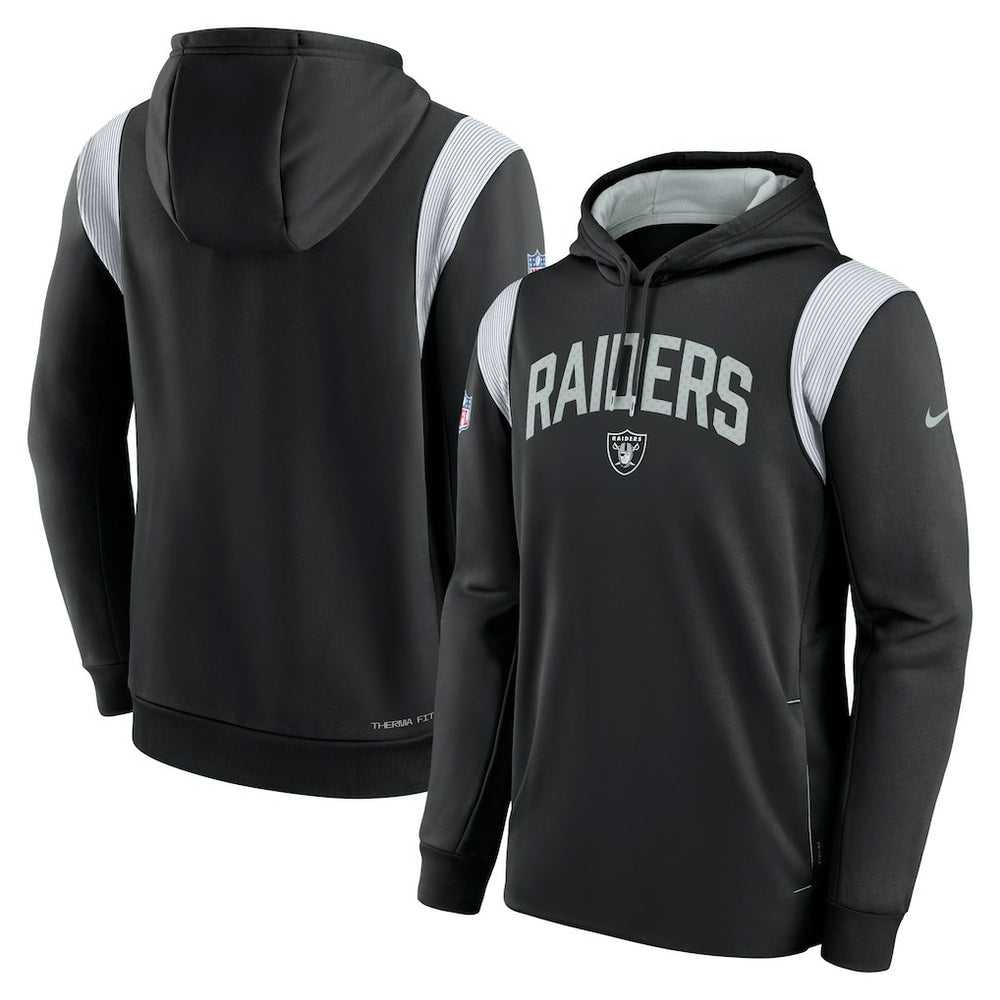 Las Vegas Raiders Sideline Athletic Stack Performance Pullover Hoodie Black - Nike