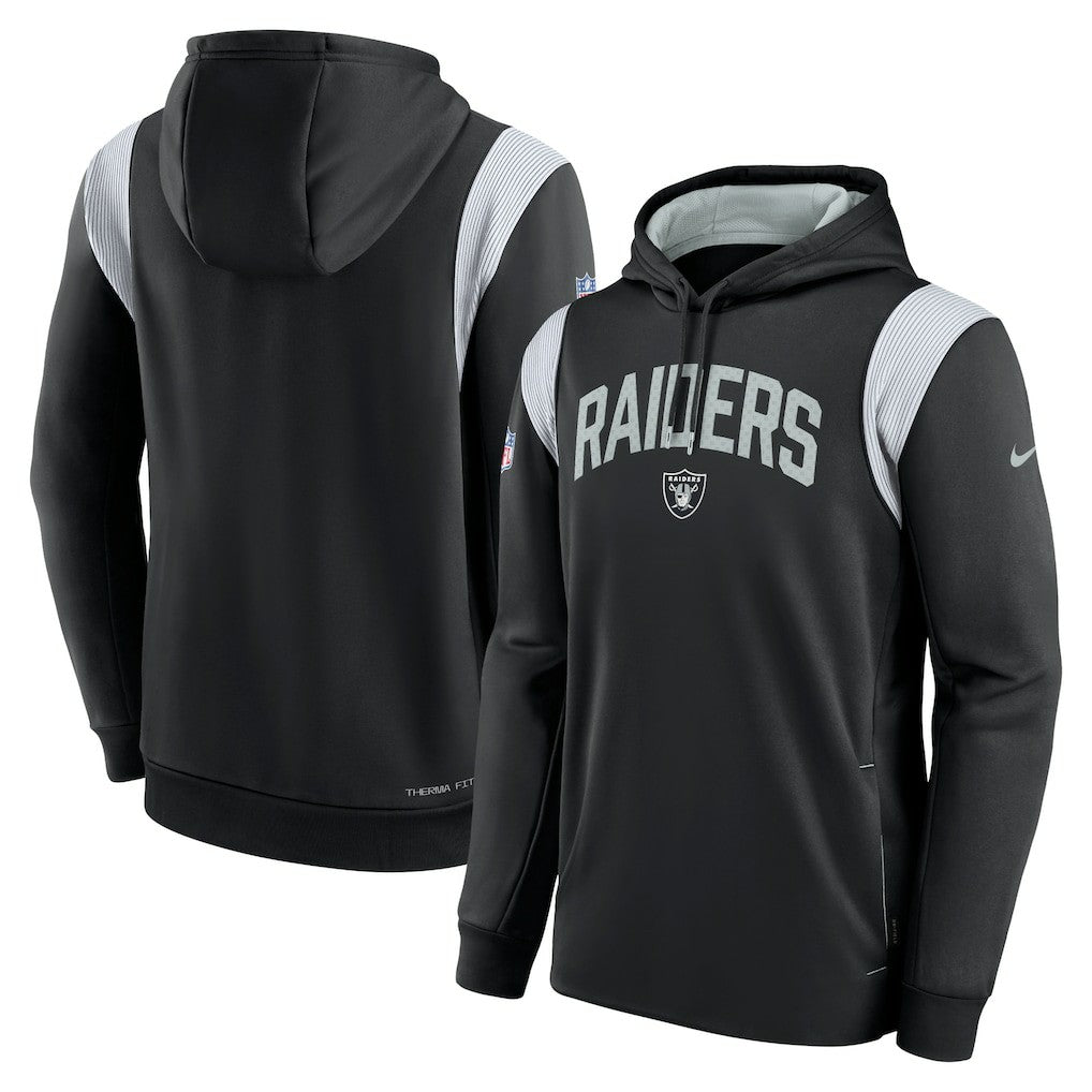 Las Vegas Raiders Sideline Athletic Stack Performance Pullover Hoodie Black - Nike