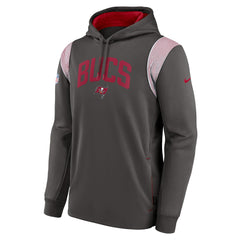 Tampa Bay Buccaneers Sideline Athletic Stack Performance Pullover Hoodie Pewter - Nike