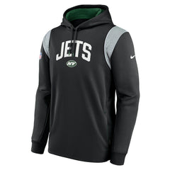 New York Jets Sideline Athletic Stack Performance Pullover Hoodie Black - Nike