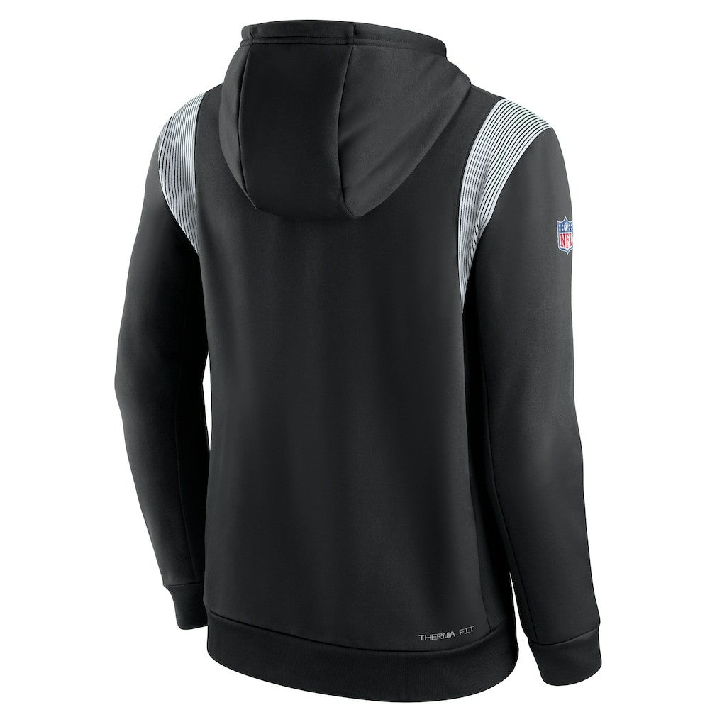 New York Jets Sideline Athletic Stack Performance Pullover Hoodie Black - Nike