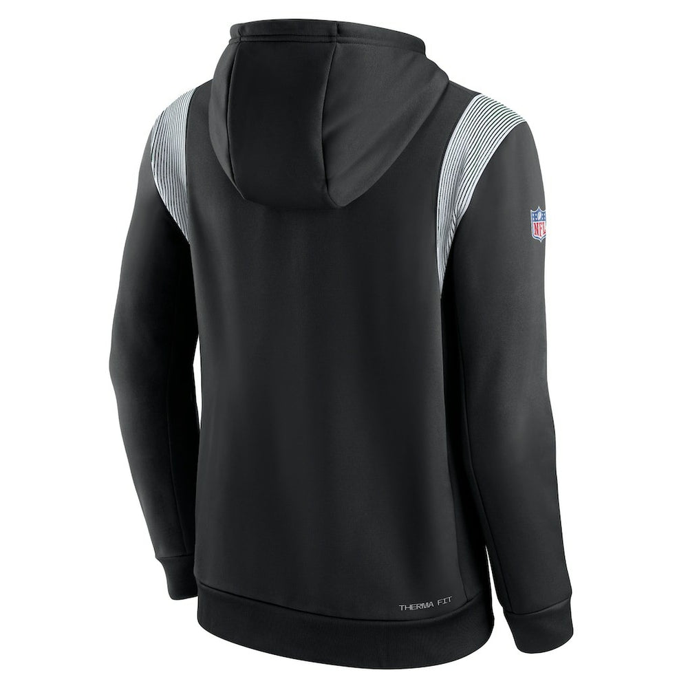 New York Jets Sideline Athletic Stack Performance Pullover Hoodie Black - Nike