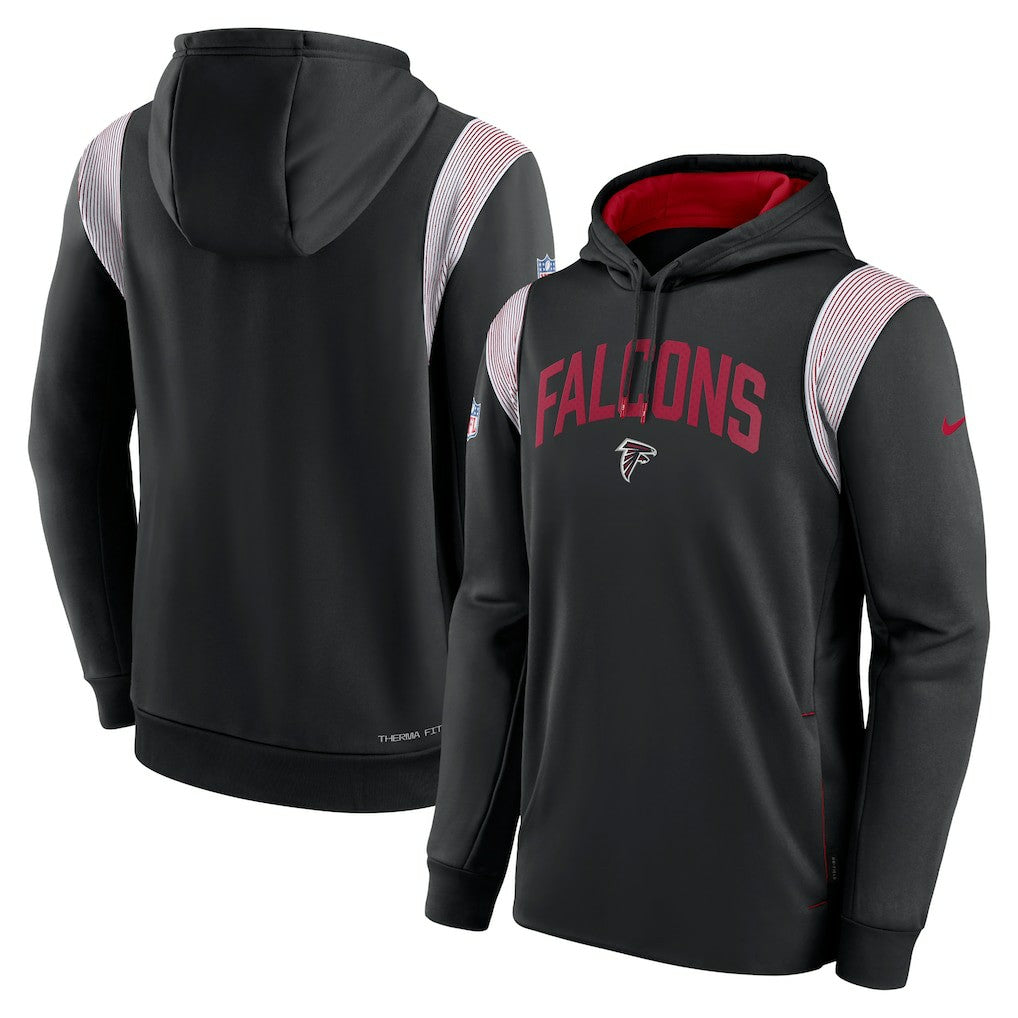 Atlanta Falcons Sideline Athletic Stack Performance Pullover Hoodie Black - Nike