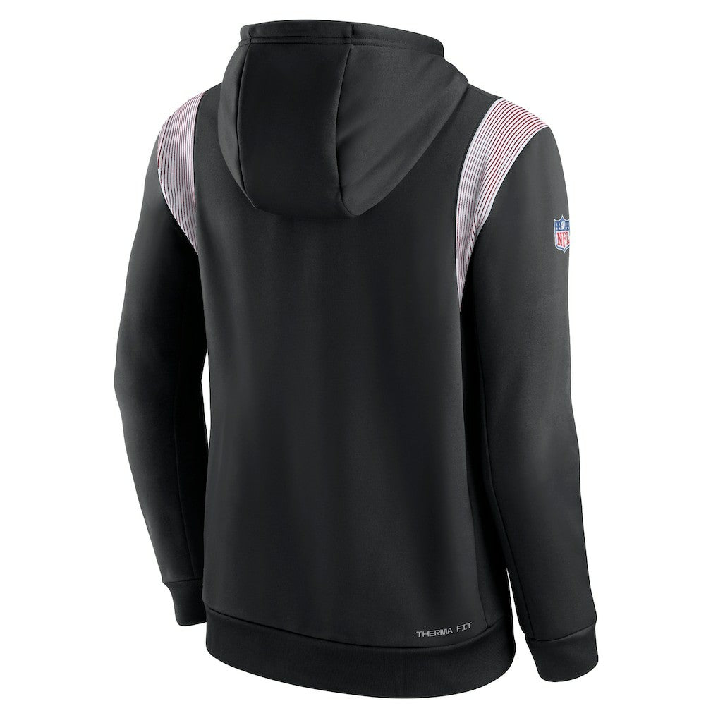 Atlanta Falcons Sideline Athletic Stack Performance Pullover Hoodie Black - Nike