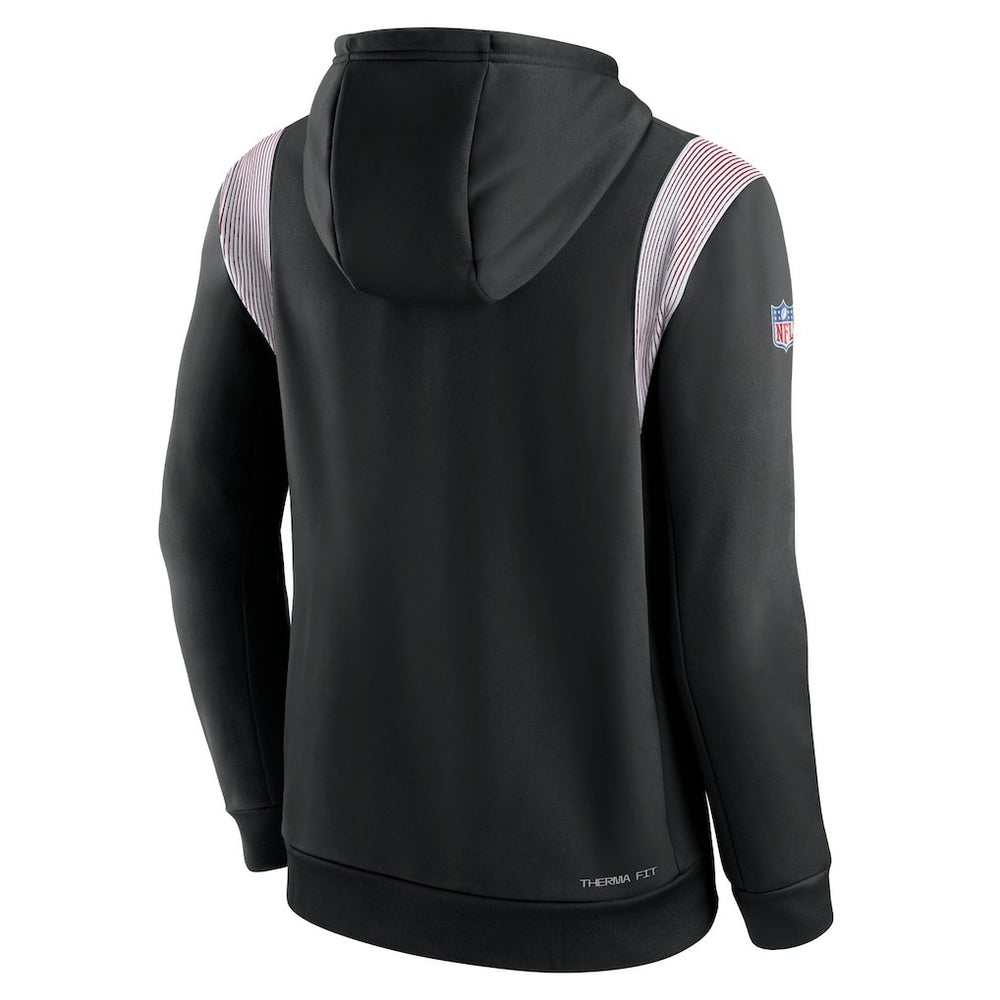 Atlanta Falcons Sideline Athletic Stack Performance Pullover Hoodie Black - Nike