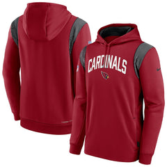 Arizona Cardinals Sideline Athletic Stack Performance Pullover Hoodie Cardinal - Nike