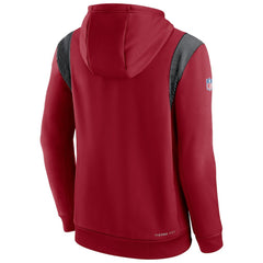 Arizona Cardinals Sideline Athletic Stack Performance Pullover Hoodie Cardinal - Nike