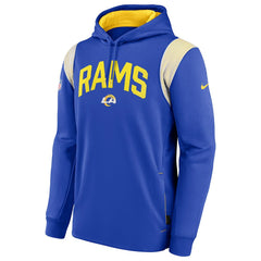 Los Angeles Rams Sideline Athletic Stack Performance Pullover Hoodie Royal - Nike