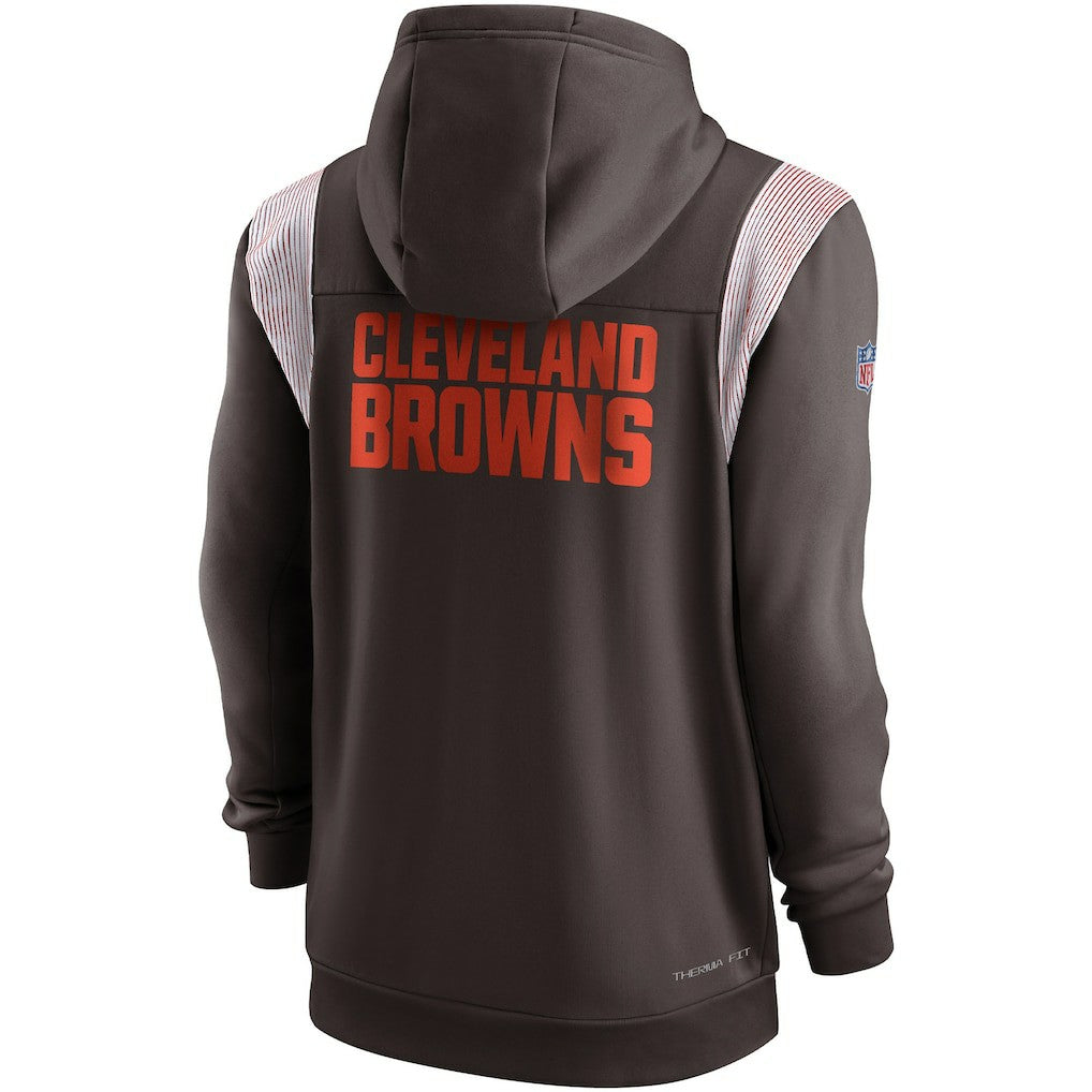 Cleveland Browns Performance Sideline Lockup Full-Zip Hoodie Brown - Nike