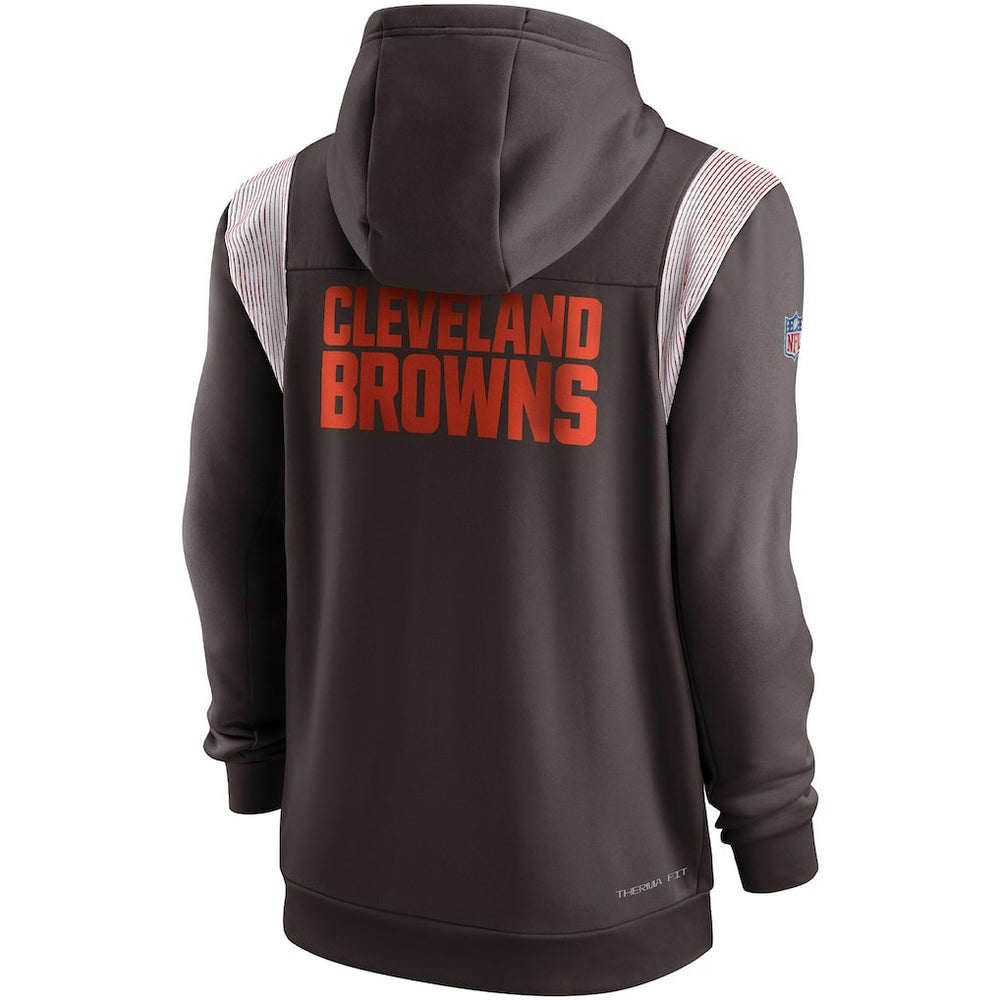 Cleveland Browns Performance Sideline Lockup Full-Zip Hoodie Brown - Nike