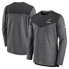 Arizona Cardinals Sideline Lockup Performance Quarter-Zip Top Charcoal - Nike