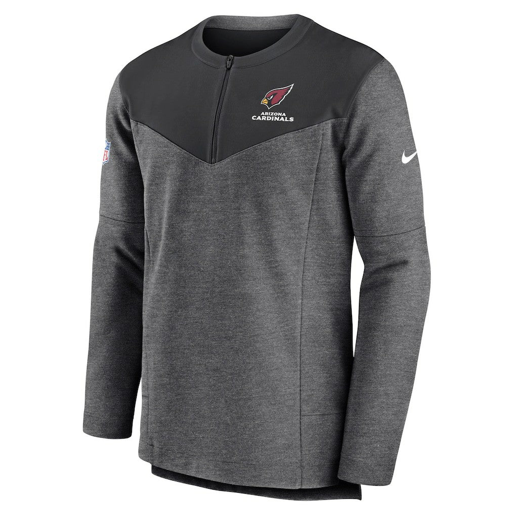 Arizona Cardinals Sideline Lockup Performance Quarter-Zip Top Charcoal - Nike