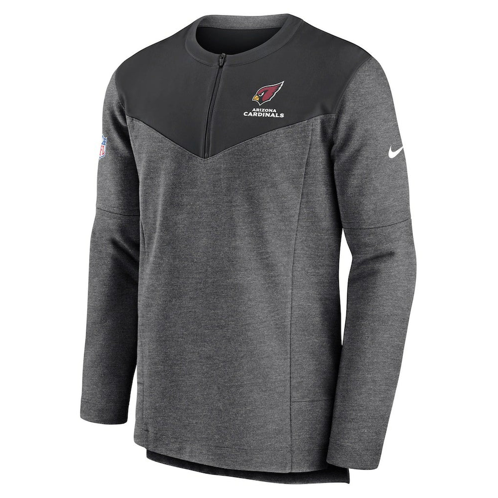Arizona Cardinals Sideline Lockup Performance Quarter-Zip Top Charcoal - Nike