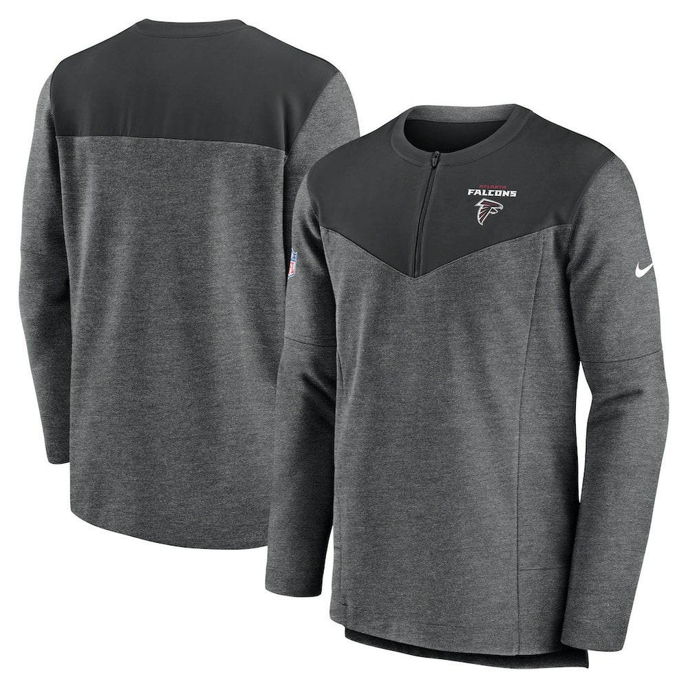 Atlanta Falcons Sideline Lockup Performance Quarter-Zip Top Charcoal - Nike