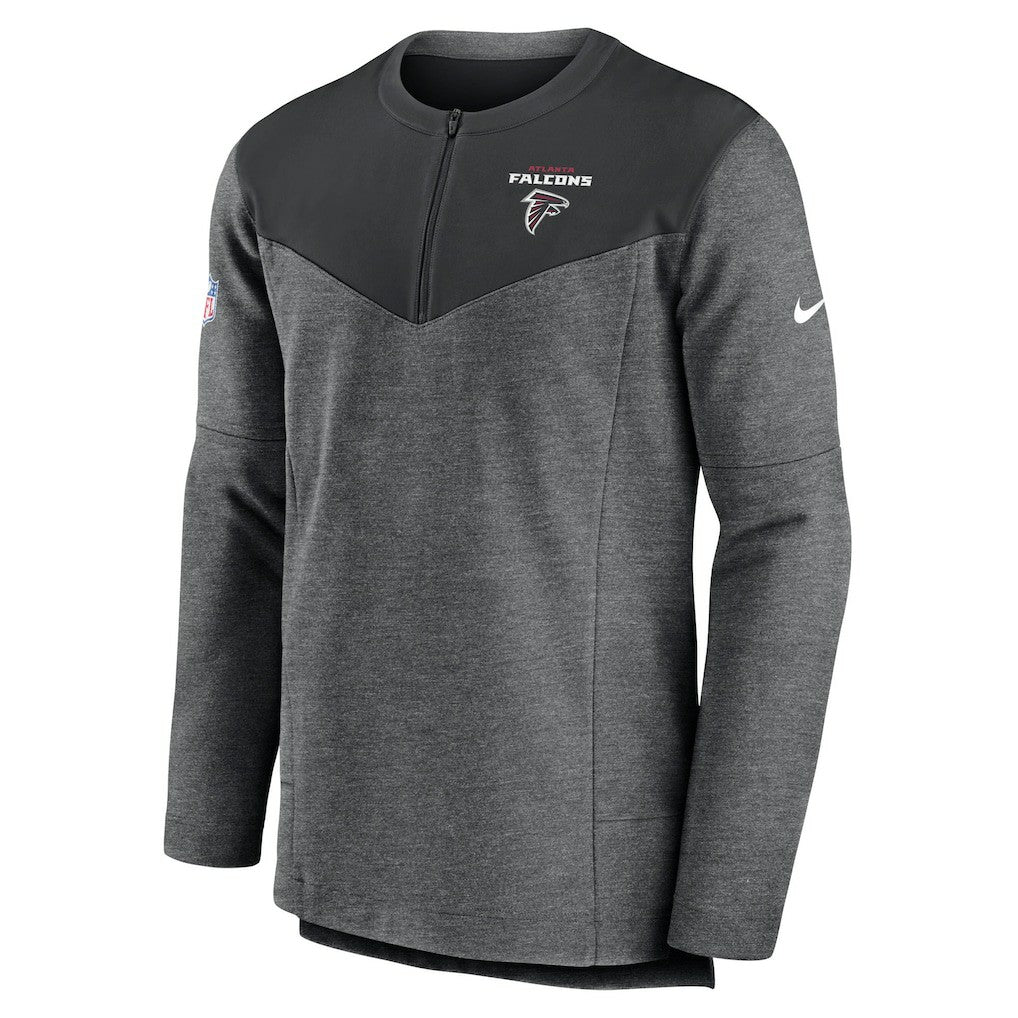 Atlanta Falcons Sideline Lockup Performance Quarter-Zip Top Charcoal - Nike