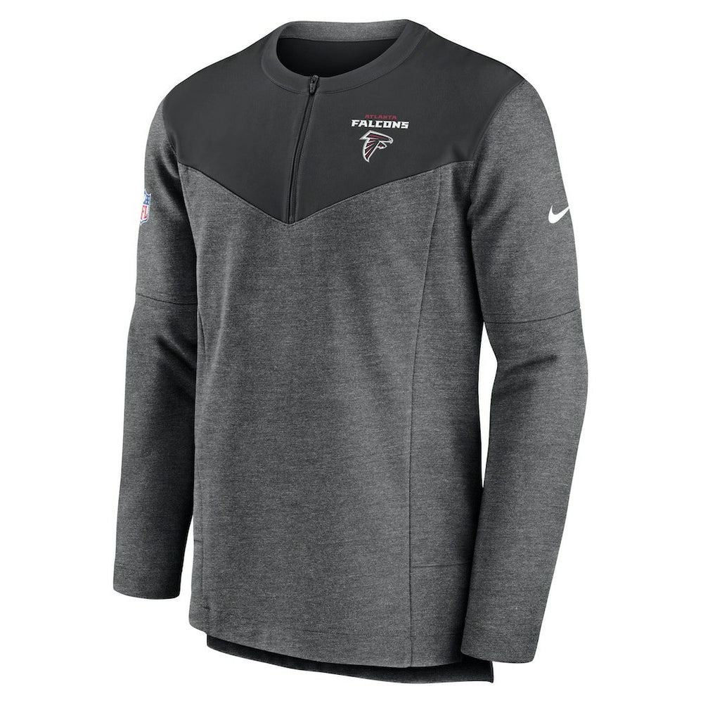 Atlanta Falcons Sideline Lockup Performance Quarter-Zip Top Charcoal - Nike