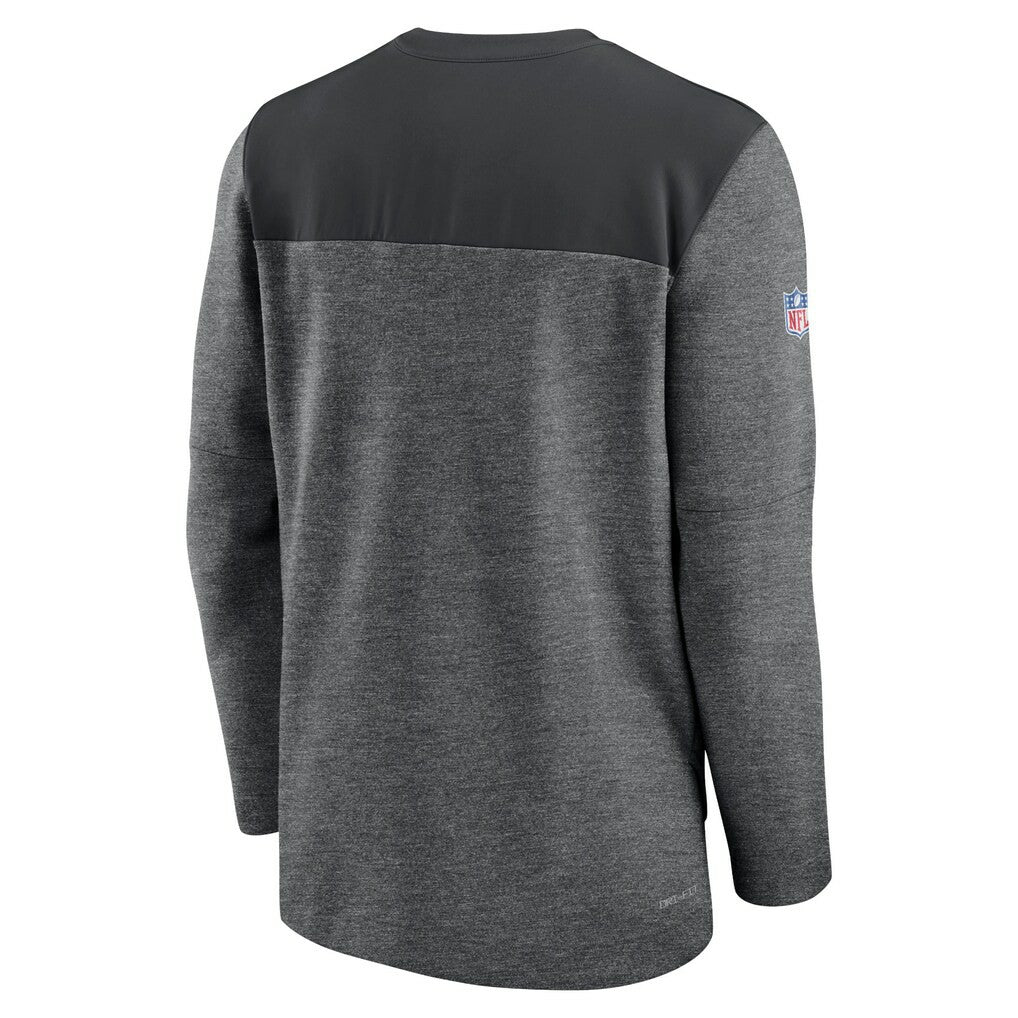 Atlanta Falcons Sideline Lockup Performance Quarter-Zip Top Charcoal - Nike