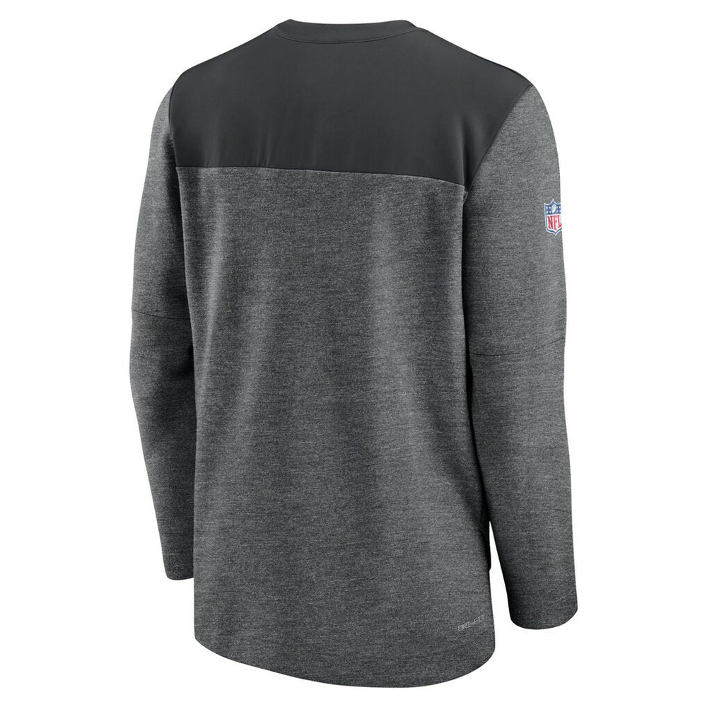 Atlanta Falcons Sideline Lockup Performance Quarter-Zip Top Charcoal - Nike