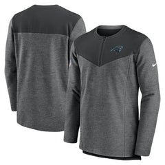 Carolina Panthers Sideline Lockup Performance Quarter-Zip Top Charcoal - Nike