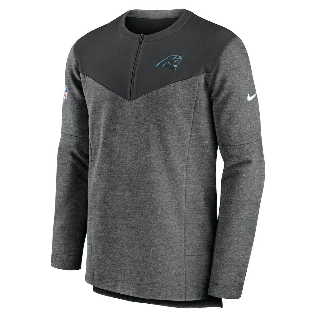 Carolina Panthers Sideline Lockup Performance Quarter-Zip Top Charcoal - Nike