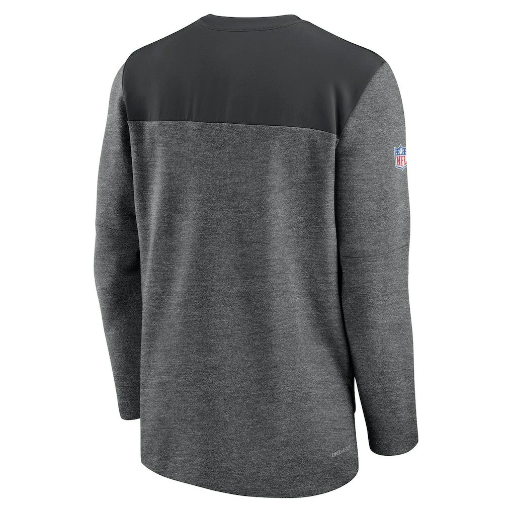 Carolina Panthers Sideline Lockup Performance Quarter-Zip Top Charcoal - Nike