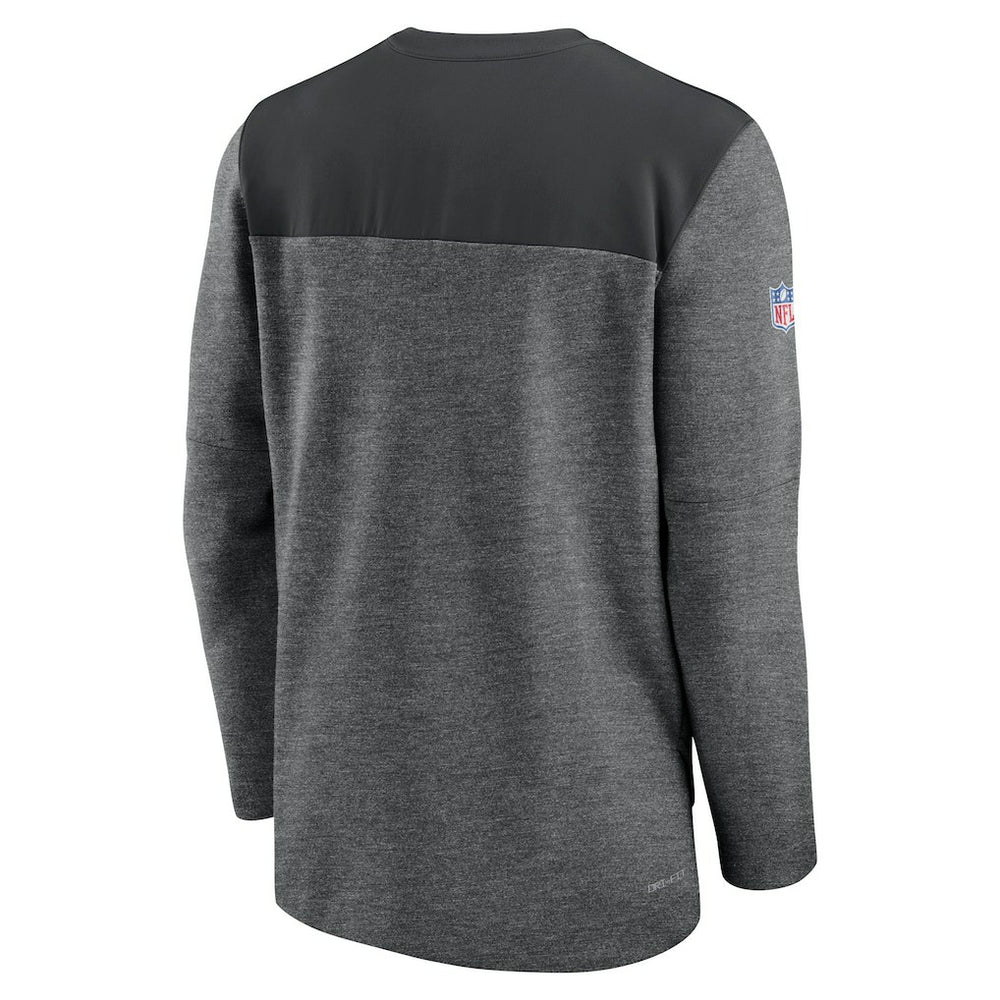 Carolina Panthers Sideline Lockup Performance Quarter-Zip Top Charcoal - Nike