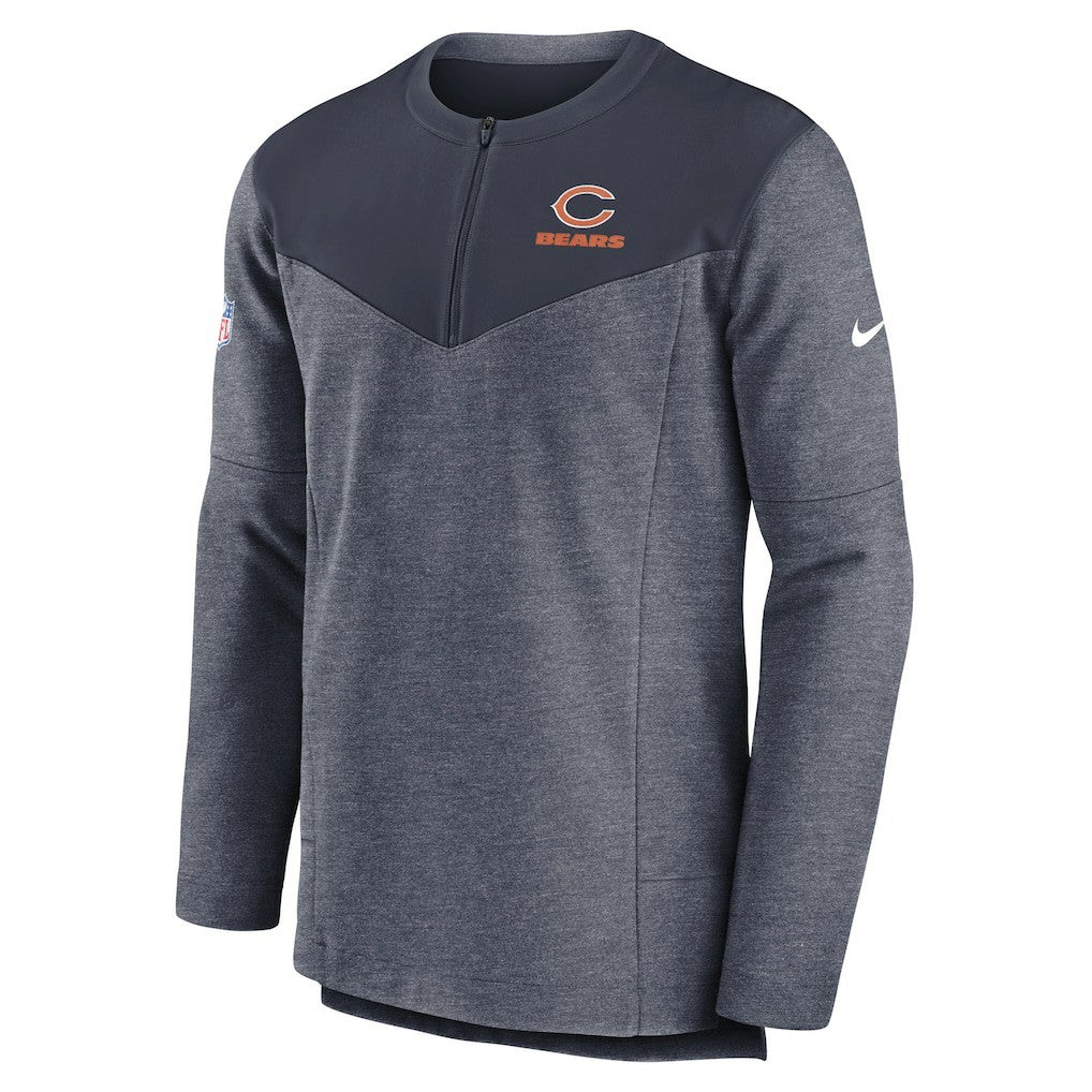 Chicago Bears Sideline Lockup Performance Quarter-Zip Top Navy - Nike