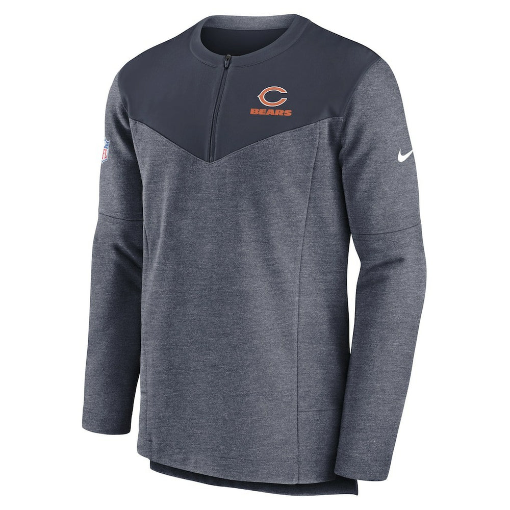 Chicago Bears Sideline Lockup Performance Quarter-Zip Top Navy - Nike