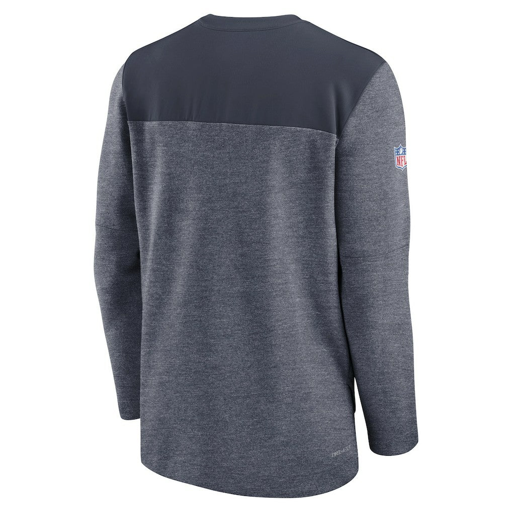 Chicago Bears Sideline Lockup Performance Quarter-Zip Top Navy - Nike