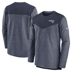 New England Patriots Sideline Lockup Performance Quarter-Zip Top Navy - Nike