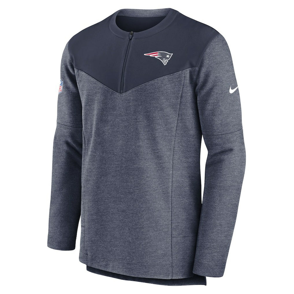 New England Patriots Sideline Lockup Performance Quarter-Zip Top Navy - Nike