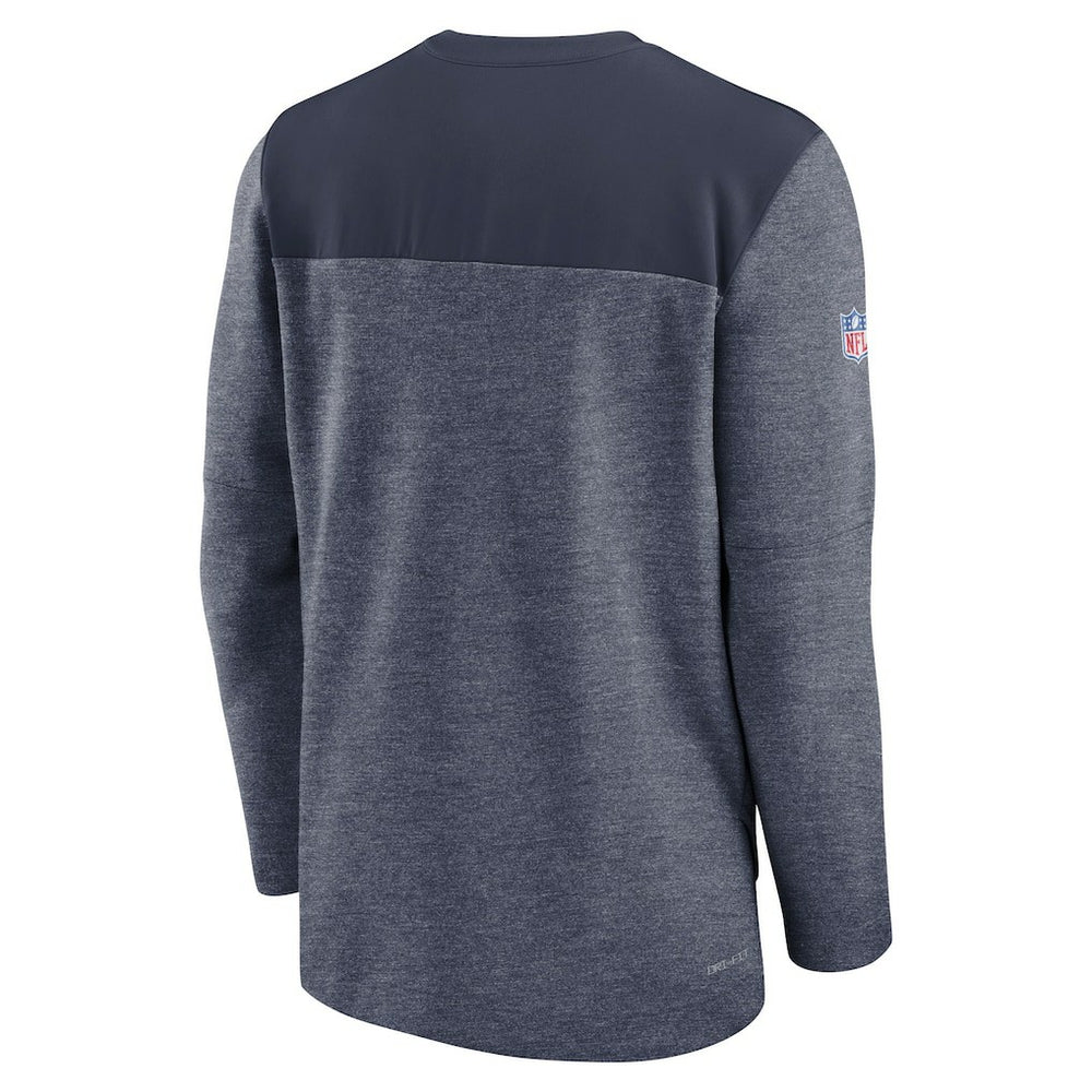 New England Patriots Sideline Lockup Performance Quarter-Zip Top Navy - Nike